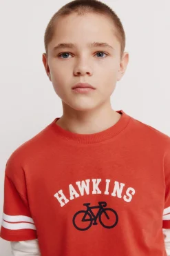 Camiseta manga corta rayas ni&ntilde;o