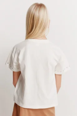 Camiseta manga corta tachas ni&ntilde;a