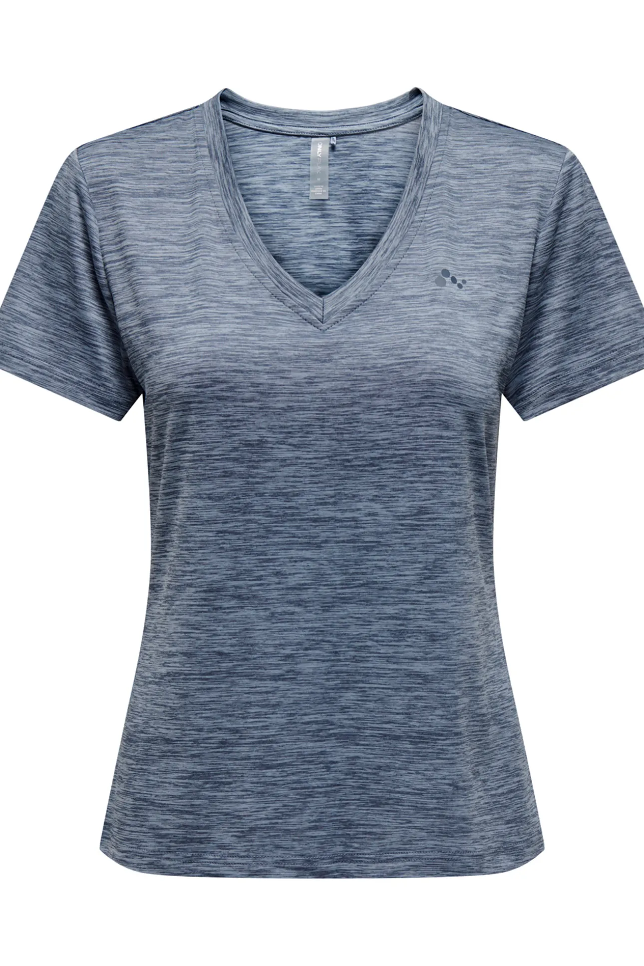 Camiseta manga corta y cuello V, y con tejido efecto lavado