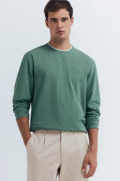 Camiseta manga larga doble melange