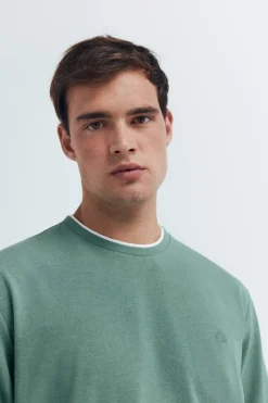 Camiseta manga larga doble melange