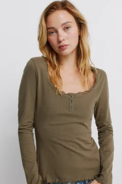 Camiseta manga larga lace