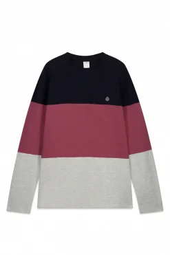 Camiseta manga larga piqu&eacute; bloques