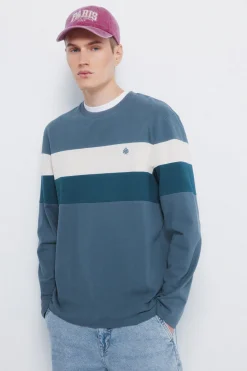 Camiseta manga larga piqué cortes