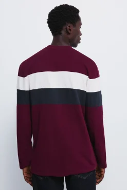 Camiseta manga larga piqu&eacute; cortes