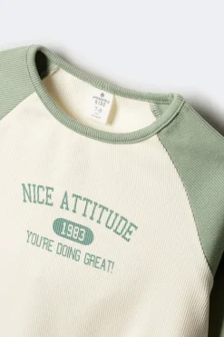 Camiseta manga larga rib ni&ntilde;a