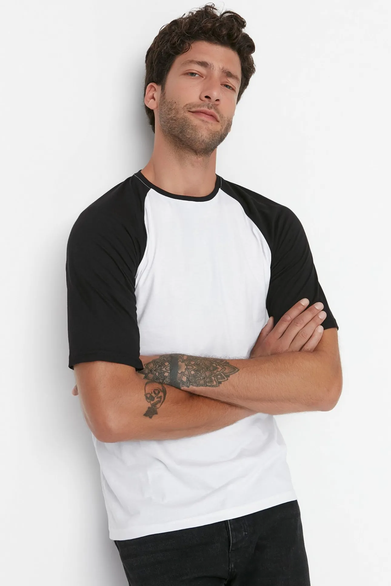 Camiseta mangas bicolor