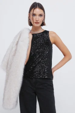 Camiseta nadadora lentejuelas