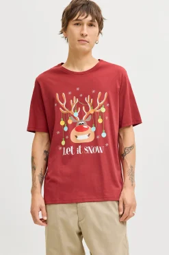 Camiseta navide&ntilde;a manga corta