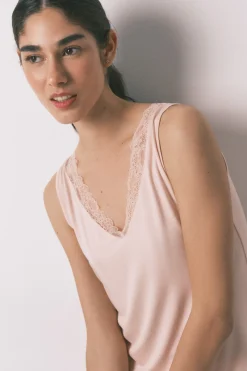 Camiseta punto s&uacute;per suave rosa