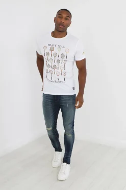 Camiseta raquetas manga corta