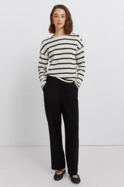 Camiseta rayas botones hombro