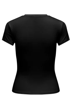 Camiseta strass ajustada