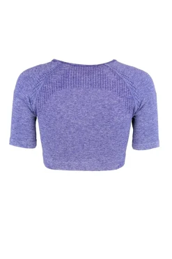 Camiseta top deportiva jaspeada