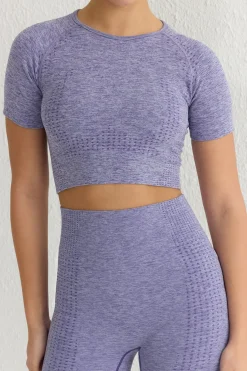 Camiseta top deportiva jaspeada