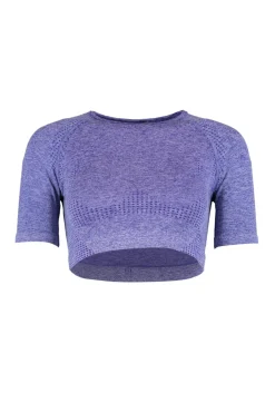 Camiseta top deportiva jaspeada