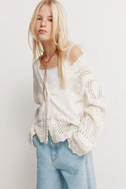 Cardigan calados ni&ntilde;a