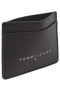Cartera Tommy Jeans negra con logo bordado