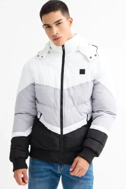 Cazadora Acolchada Con Capucha