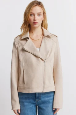 Cazadora antelina hombros trabillas