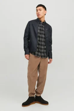 Cazadora biker efecto piel