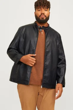 Cazadora biker efecto piel