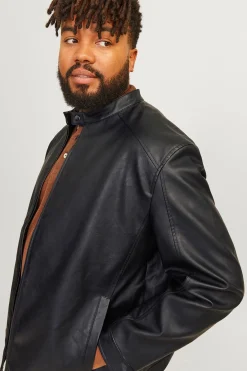 Cazadora biker efecto piel