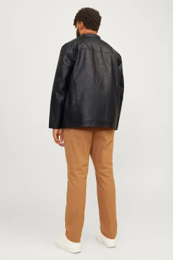 Cazadora biker efecto piel