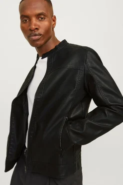 Cazadora biker sint&eacute;tica