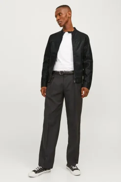 Cazadora biker sint&eacute;tica