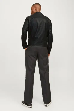 Cazadora biker sint&eacute;tica