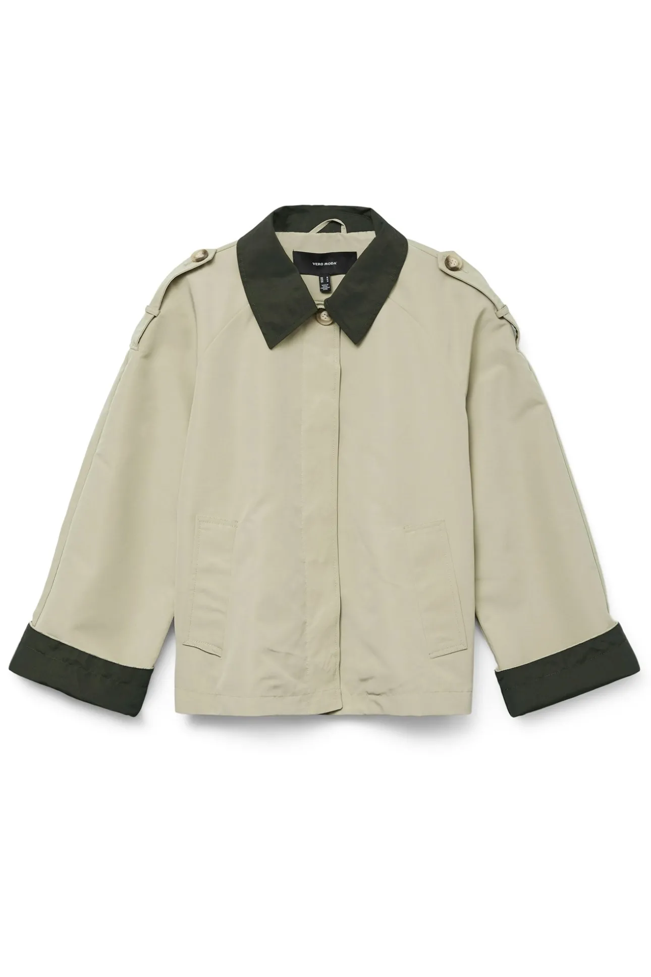 Cazadora corta cuello de solapa