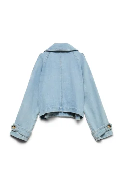 Cazadora denim cuello de solapa