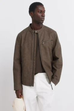 Cazadora efecto piel