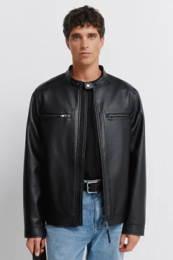 Cazadora efecto piel