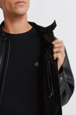 Cazadora efecto piel