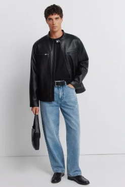 Cazadora efecto piel