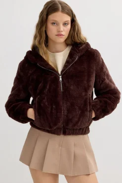 Cazadora Pelo Con Capucha