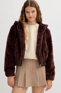 Cazadora Pelo Con Capucha