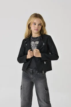 Cazadora polipiel de niña