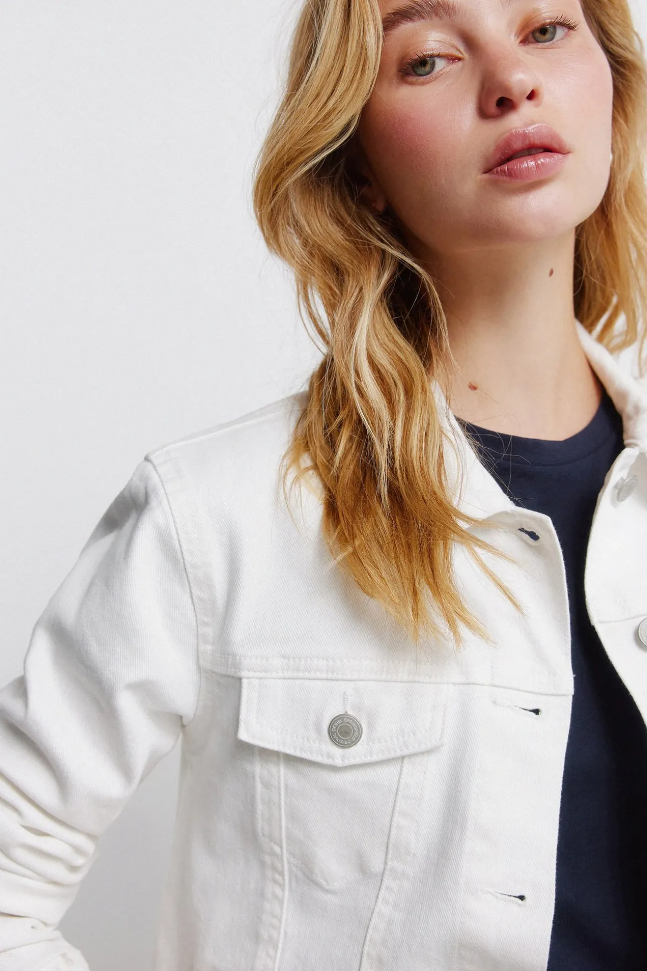 Cazadora vaquera color algod&oacute;n