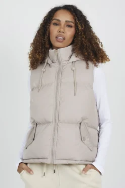 Chaleco acolchado con capucha