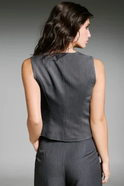 Chaleco de vestir con botonadura