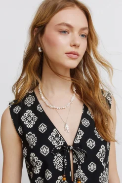 Chaleco estampado &eacute;tnico