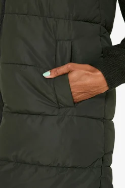 Chaleco largo acolchado