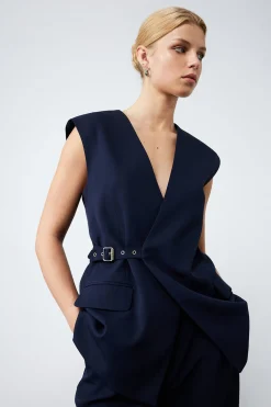 Chaleco largo cruzado