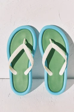 Chanclas efecto bloques color