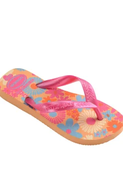 Chanclas Hav. Kids Flores Naranja