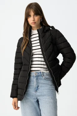 Chaqueta Acolchada con Capucha Removible