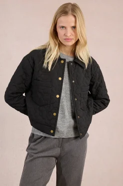 Chaqueta acolchada con flores